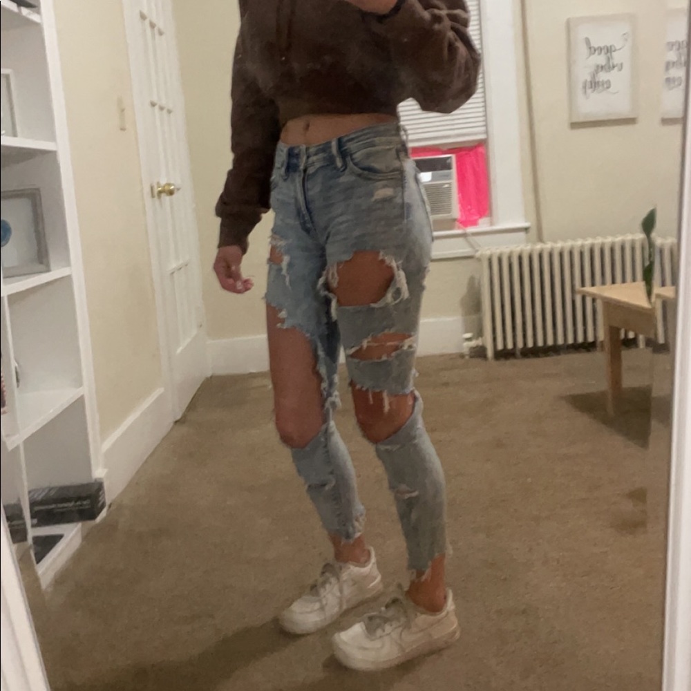 American Eagle Extreme ripped skinny jeans